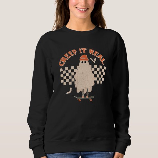 Halloween Ghost Creep It Real Sweatshirt (Vorderseite)