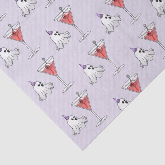 Halloween Ghost & Creepy Cocktail Seidenpapier (Detail)