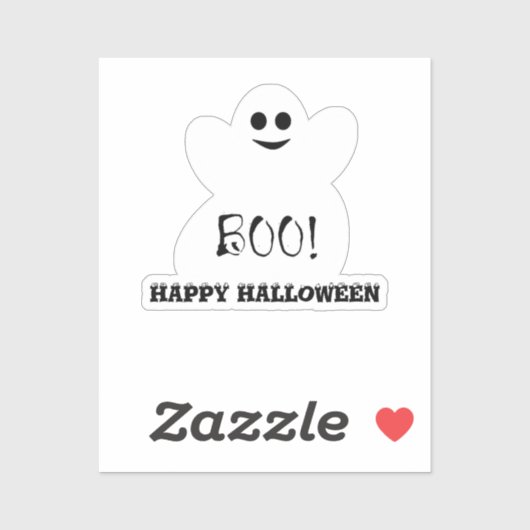 Halloween Ghost Custom-Cut Vinyl Sticker (Blatt)