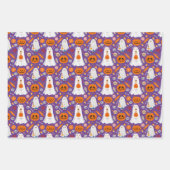 Halloween Ghost Dog Wrapping Paper Set 3 Geschenkpapier Set (Vorderseite)