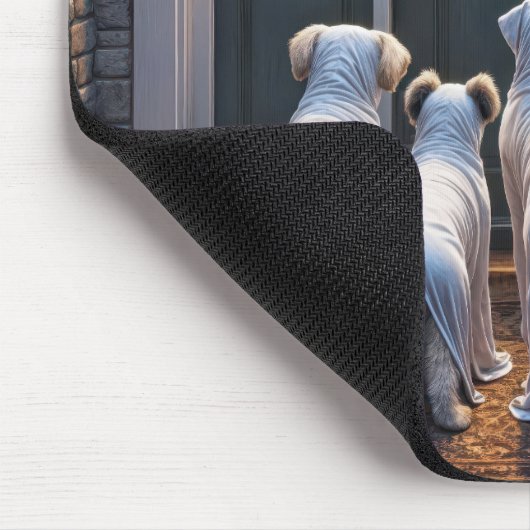 Halloween Ghost Dogs Mousepad (Ecke)