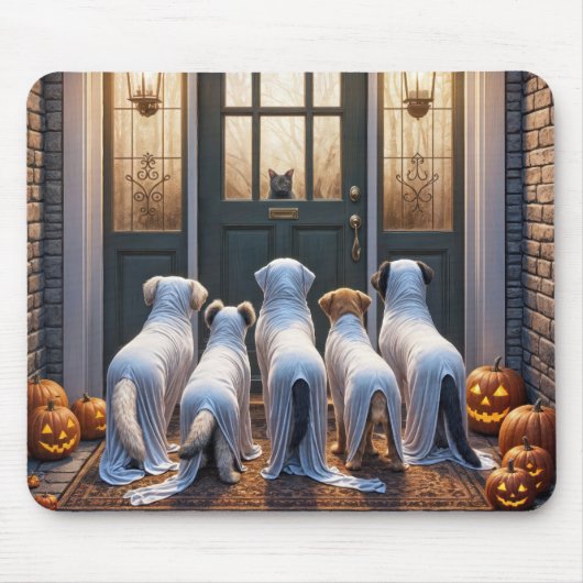 Halloween Ghost Dogs Mousepad (Vorne)