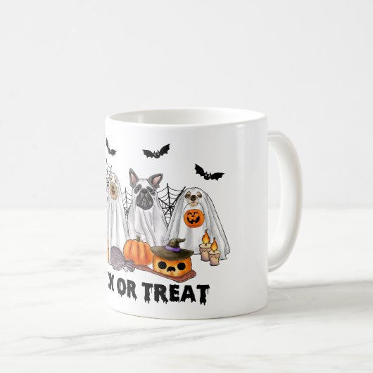 Halloween Ghost Dogs Tasse (VorderseiteRechts)
