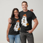 Halloween Ghost Drink-Kaffee T-Shirt (Unisex)