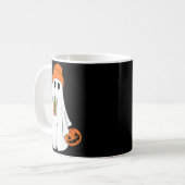 Halloween Ghost Drinking Coffee Ghost Ice Coffee M Kaffeetasse (Vorderseite Links)