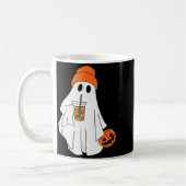 Halloween Ghost Drinking Coffee Ghost Ice Coffee M Kaffeetasse (Links)