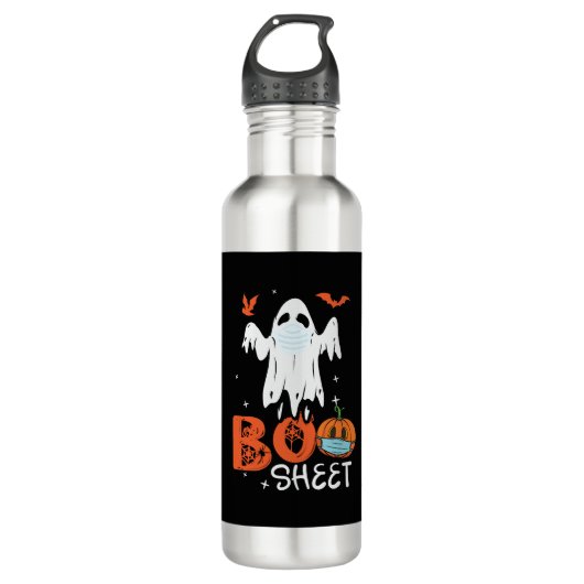 Halloween Ghost Edelstahlflasche (Vorderseite)