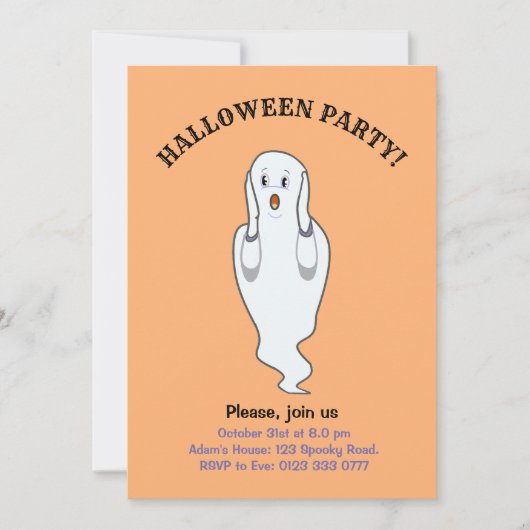 Halloween Ghost Einladung (Vorderseite)