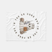 Halloween Ghost Emergency Department Fleecedecke (Vorderseite (Horizontal))