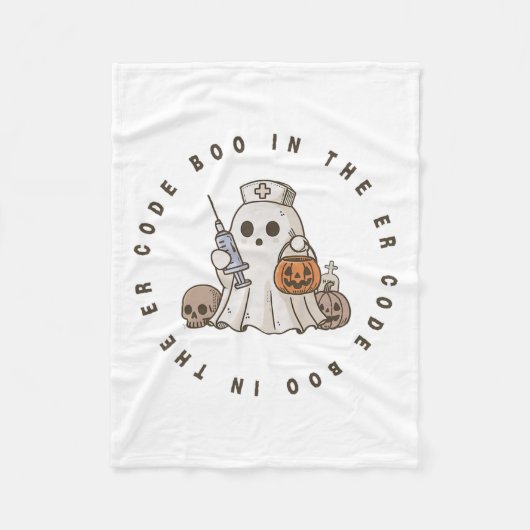 Halloween Ghost Emergency Department Fleecedecke (Vorderseite)