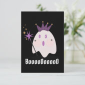 Halloween Ghost Extravagant Princess Boooooooo Karte (Stehend Vorderseite)