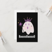 Halloween Ghost Extravagant Princess Boooooooo Karte (Vorderseite/Rückseite Beispiel)