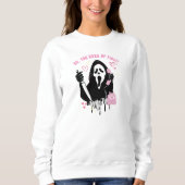 Halloween Ghost Face Funny Womens Sweatshirt (Vorderseite)