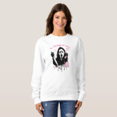 Halloween Ghost Face Funny Womens Sweatshirt (Vorne ganz)