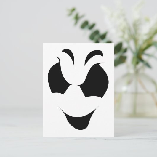 Halloween Ghost Face Postkarte (Stehend Vorderseite)