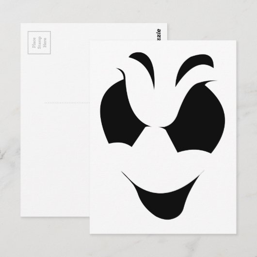 Halloween Ghost Face Postkarte (Vorne/Hinten)