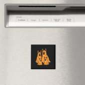 Halloween Ghost Family Funny Dog L Magnet (In Situ (Geschirrspüler))