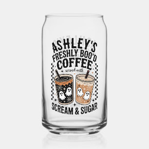 Halloween Ghost Freshly Boo'd Coffee Custom Dosenglas