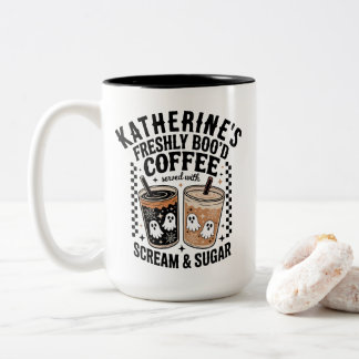 Halloween Ghost Freshly Boo'd Coffee Custom Zweifarbige Tasse