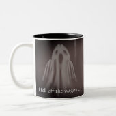 Halloween Ghost Funny Zweifarbige Tasse (Links)