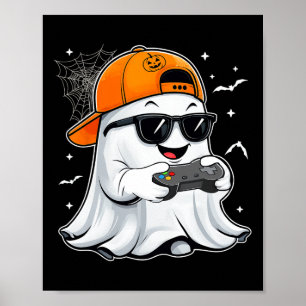 Halloween Ghost Gamer Beängstigend Costume Gaming  Poster