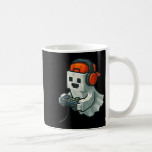 Halloween Ghost Gamer Funny Pixel Video Gaming Boy Kaffeetasse