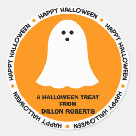 Halloween Ghost-Gastgeschenk Runder Aufkleber