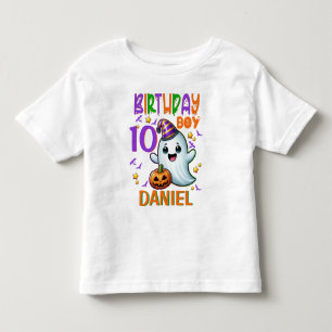 Halloween Ghost Geburtstag Junge Spooky Party Desi Kleinkind T-shirt