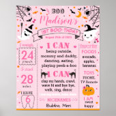 Halloween Ghost Geburtstagskartenzeichen Poster (Vorne)