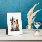 Halloween Ghost German Shepherd Dog Fotoplatte (Seite)
