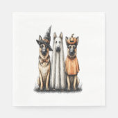 Halloween Ghost German Shepherd Dog Serviette (Vorderseite)