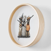 Halloween Ghost German Shepherd Dog Uhr (Winkel)