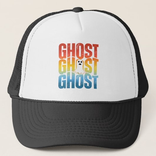 HALLOWEEN GHOST GHOST GHOST TRUCKERKAPPE (Vorderseite)