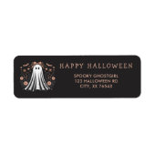 Halloween Ghost-Girl-Adressetikett (Vorne)