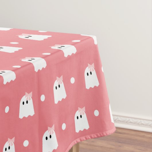 Halloween Ghost Girl Muster Geburtstagspink Tischdecke (Beispiel)