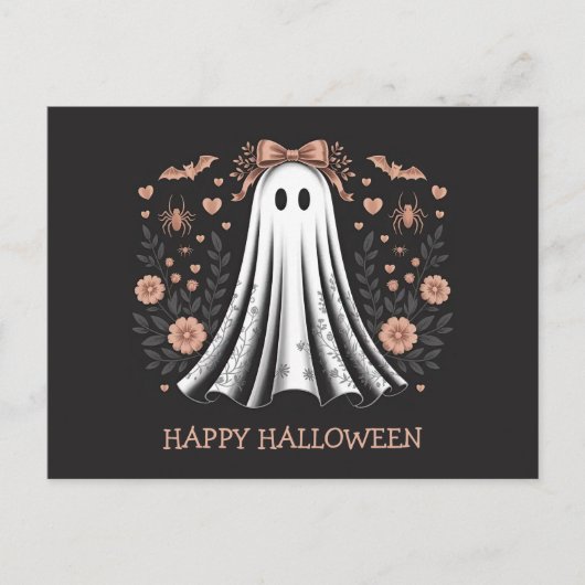 Halloween Ghost Girl Postcard Postkarte (Vorderseite)