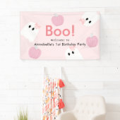 Halloween Ghost Girl Pumpkin Pink Geburtstag Willk Banner (Insitu)