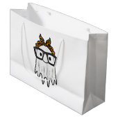 Halloween Ghost Glasses Niedlich Große Geschenktüte (Vorderseite Schrägansicht)