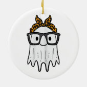 Halloween Ghost Glasses Niedlich Keramik Ornament (Hinten)
