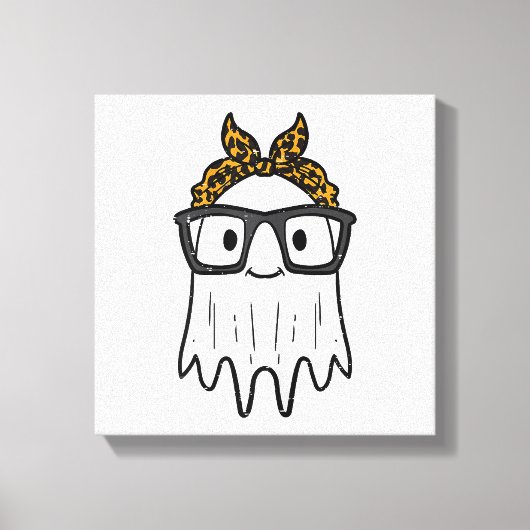 Halloween Ghost Glasses Niedlich Leinwanddruck (Vorderseite)