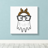 Halloween Ghost Glasses Niedlich Leinwanddruck (Insitu (Holzboden))