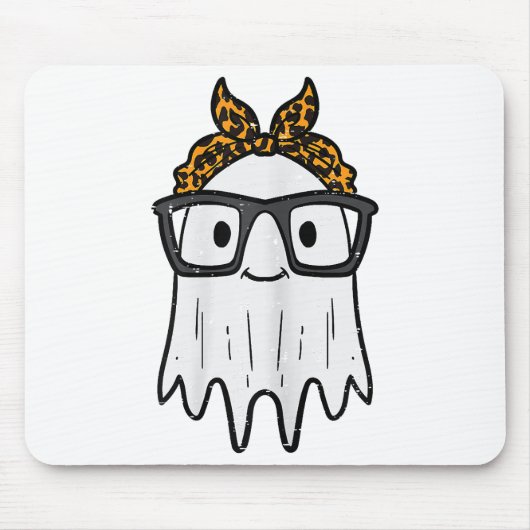 Halloween Ghost Glasses Niedlich Mousepad (Vorne)