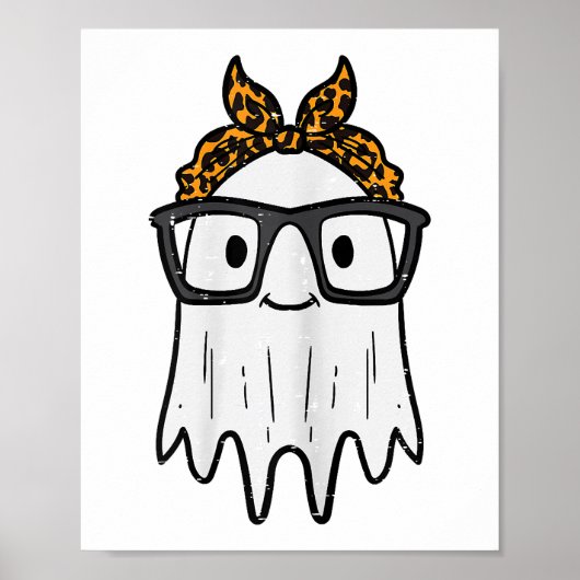Halloween Ghost Glasses Niedlich Poster (Vorne)