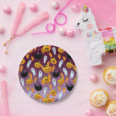 Halloween Ghost Glitzer Pattern Party Pappteller (Party)