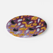 Halloween Ghost Glitzer Pattern Party Pappteller (Schrägansicht)