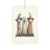 Halloween Ghost Golden Retriever Dog Autolufterfrischer (Vorderseite)