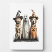 Halloween Ghost Golden Retriever Dog Fotoplatte (Vorderseite)