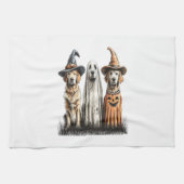 Halloween Ghost Golden Retriever Dog Geschirrtuch (Horizontal)