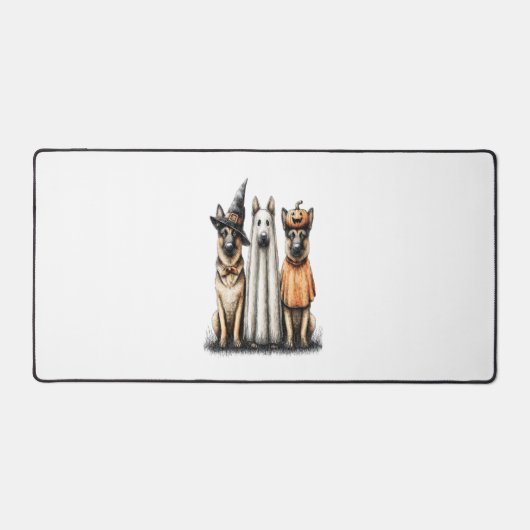 Halloween Ghost Golden Retriever Dog Schreibtischunterlage (Vorderseite)