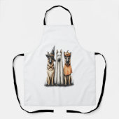 Halloween Ghost Golden Retriever Dog Schürze (Vorderseite)